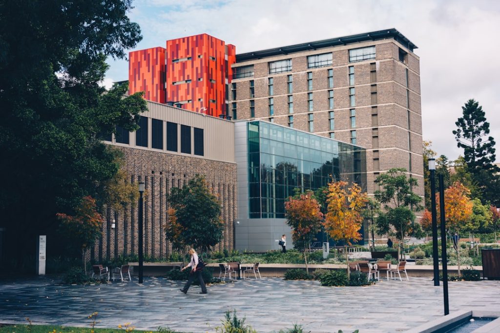 University courtyard in Australia